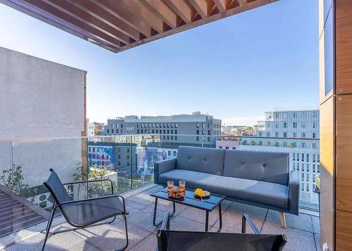 شقة L'horizon St Roch, Vue Sur Centre-ville Et Garage *